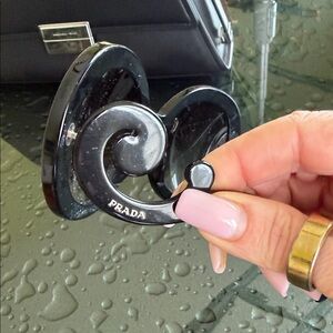 Prada Glossy Black Round Sunglasses